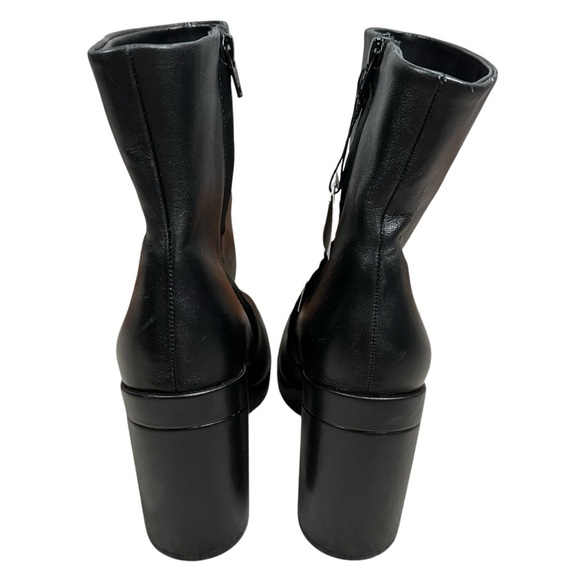 ZARA PLATFORM LEATHER HEELED ANKLE BOOTS - Picture 12 of 15